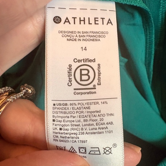 NWOT! Athleta Teal Brooklyn Ankle Pants - Picture 6 of 7